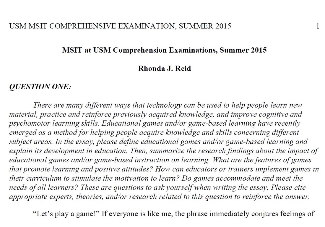 Picture and link to PDF of MSIT Comps
